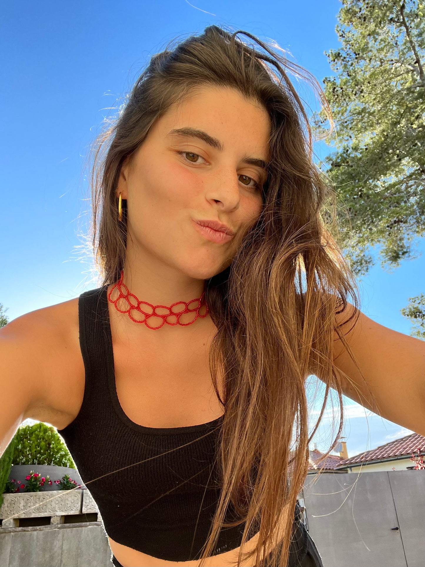 Choker rojo