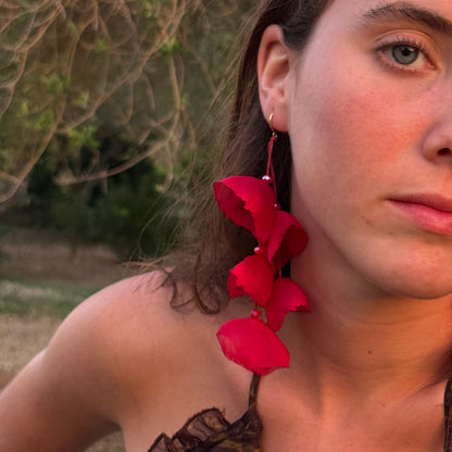 Petal drop earrings