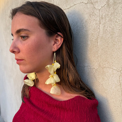 Petal drop earrings