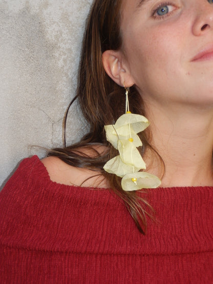 Petal drop earrings