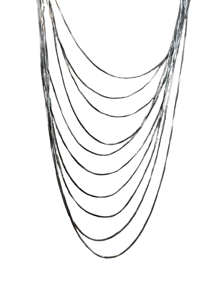 Collar strips XL silver