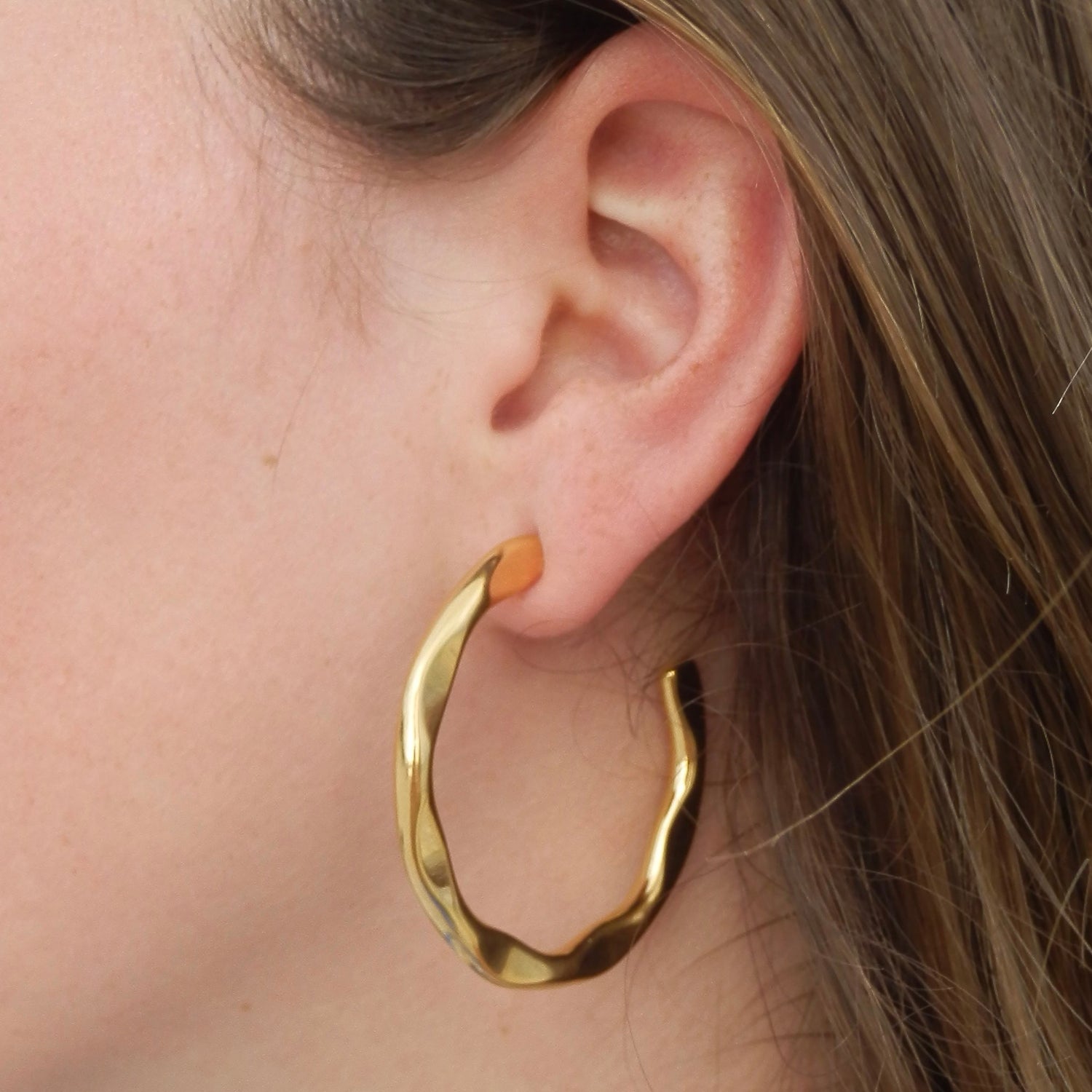 Flow hoops de Blankspot, pendientes de acero inoxidable resistente al agua