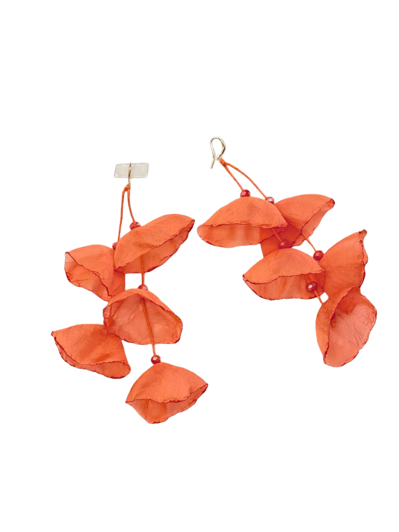 Petal drop earrings