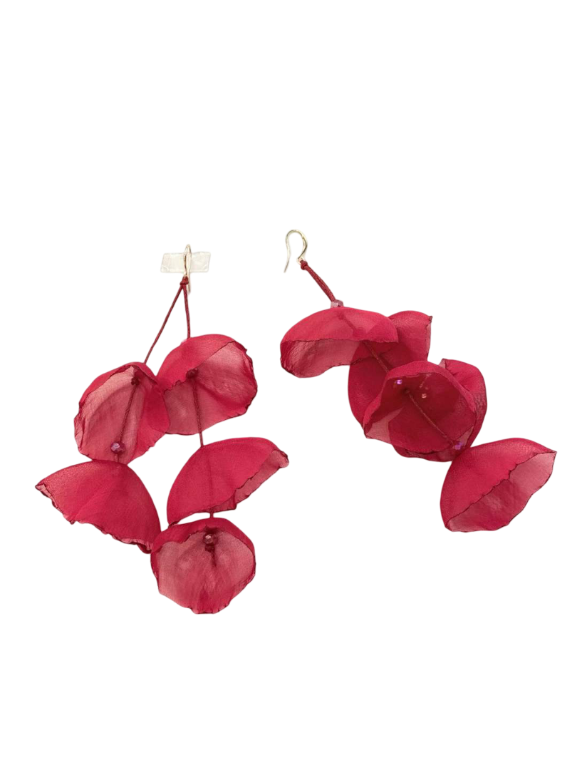 Petal drop earrings